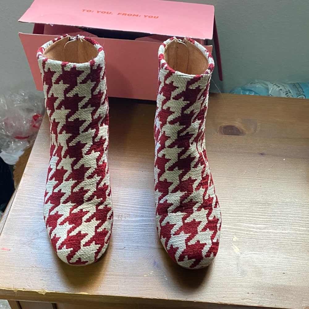 Free People fabric and leather boots . Hardly worn